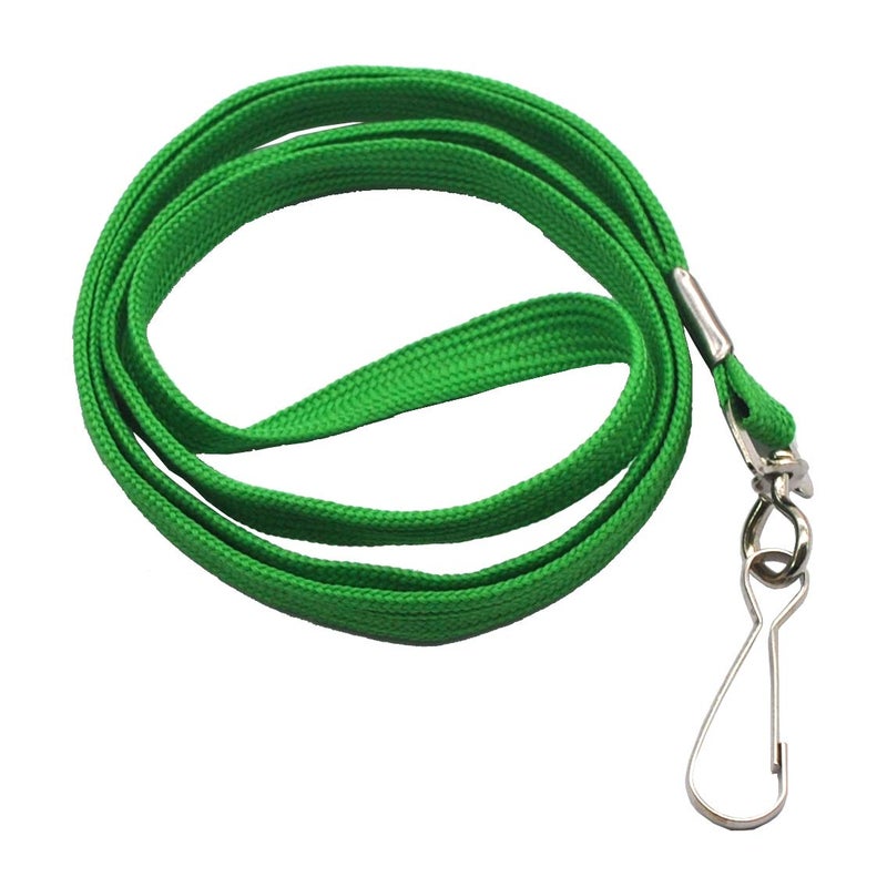 Beebel Lanyard 50PCS Lanyards with Swivel Hook clips for ID Name Badge Holder (Green) - Image 3